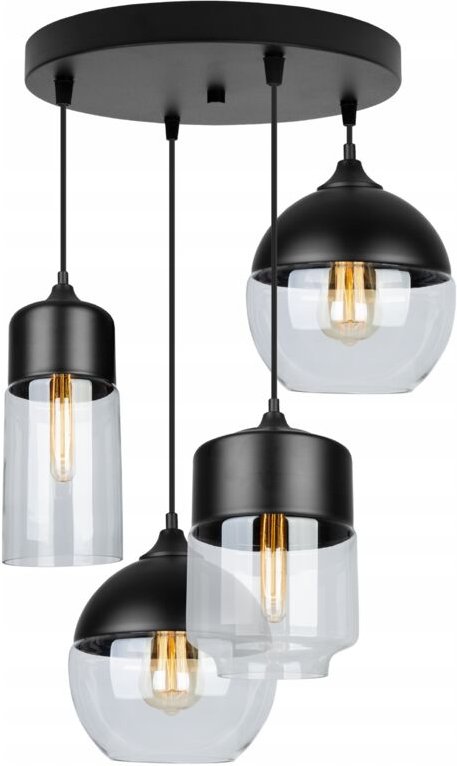 Hängende Deckenleuchte, Glasplafon, Led-Lampe