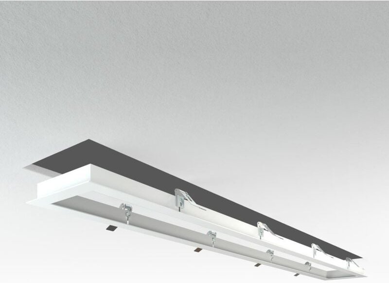 LED Panel Einbaurahmen 120x15cm weiß Deckeneinbau Montagerahmen für Rigipskartondecke