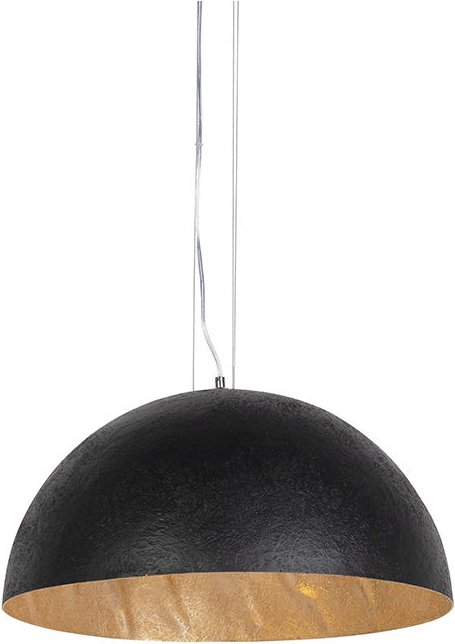 Industrielle Hängelampe schwarz mit Gold 50 cm - Magna
