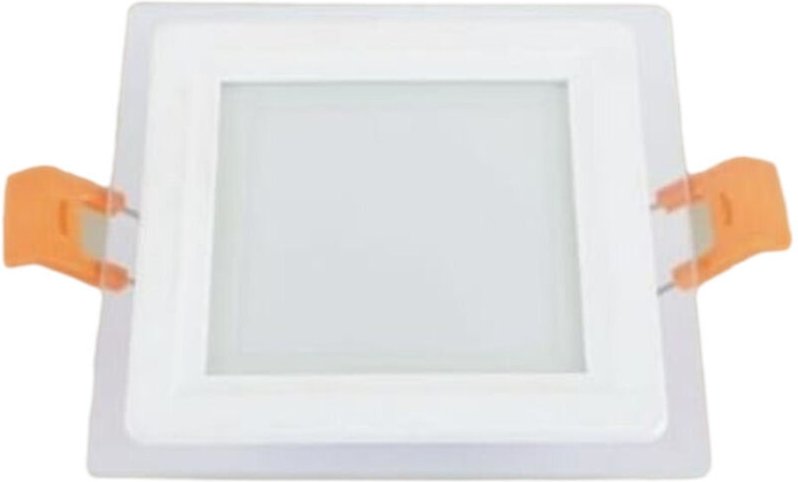 Trade Shop Traesio - Trade Shop - led pannel incasso luce 3000K-6500K 6W quadrato AM-CS-6 mit bord transparent 00663 -