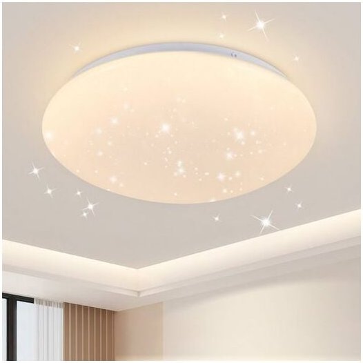 Deckenlampe led Deckenleuchte Schlafzimmer - Ø25cm Flurlampe Decke 12W Küchenlampe Sternenhimmel Warmweiß 3000K Rund Dec...
