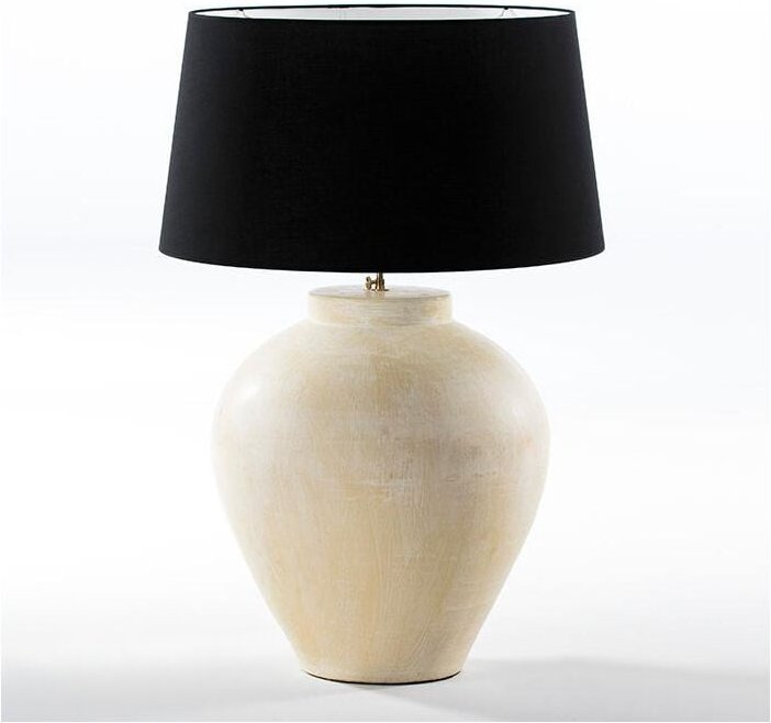 Tischleuchte 45x45x64 ca. Cremefarbenes Terrakotta ohne Bildschirm