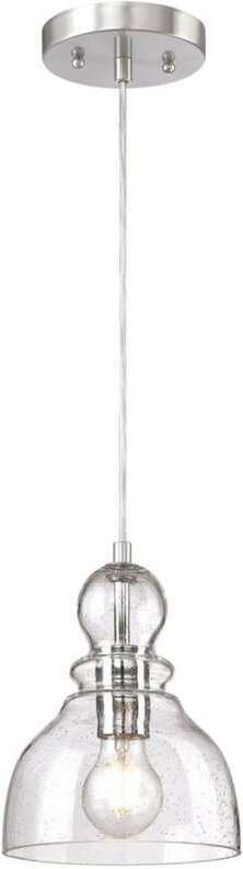 Pendelleuchte Fiona Nickel / Antikglas klar