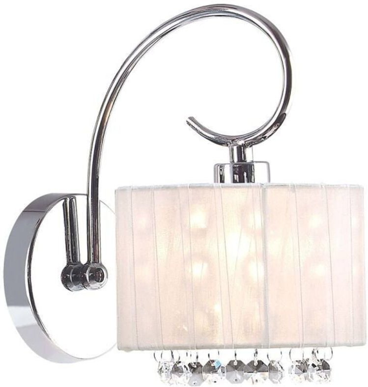 Span - Wandleuchte Chrom 1 Leuchte mit Kristallschirm, E14 - Italux