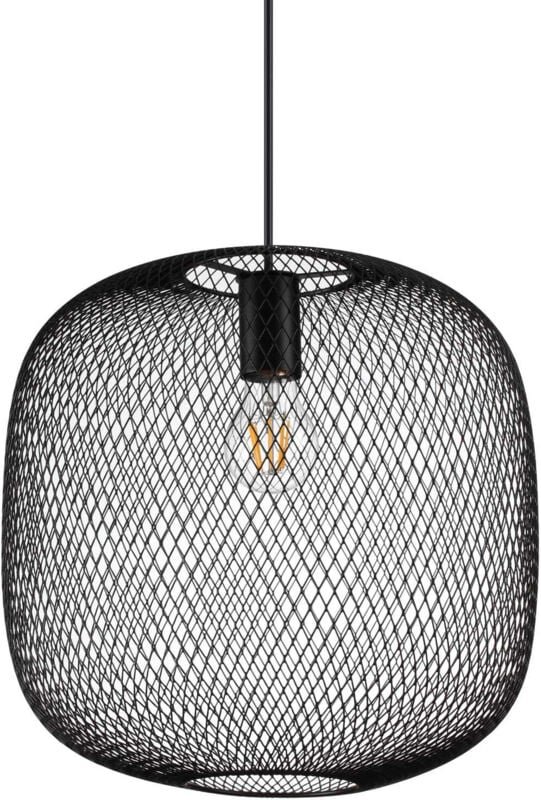 Net Hängeleuchte mit Drahtgestell, 34 cm, Schwarz - Ideal Lux