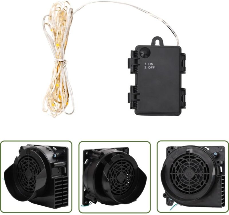 The Living Store - LED-Lichterkette mit 66 LEDs und Gebläse 660 cm - Weihnachtsdekoration - LED-Lichtringe - Lichterkett...