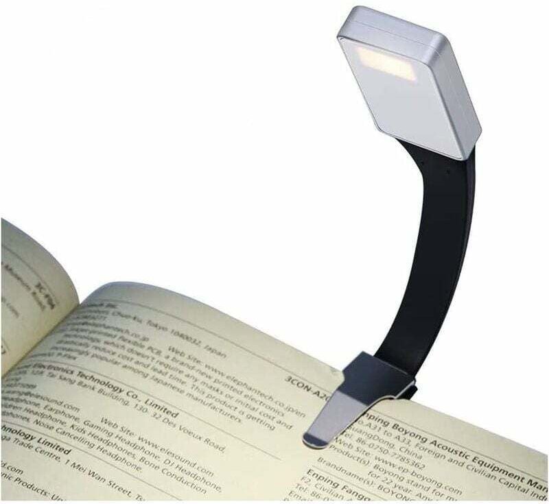 LED-Leseleuchten, über USB wiederaufladbares, augenschonendes Nachtlicht, 3 Helligkeitsmodi, ansteckbares Buchlicht, 360...