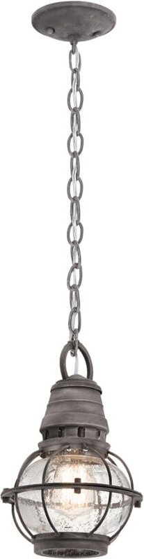 Bridge Point - 1 leichte kleine Deckenleuchte für den Außenbereich Zink IP44, E27 - Elstead