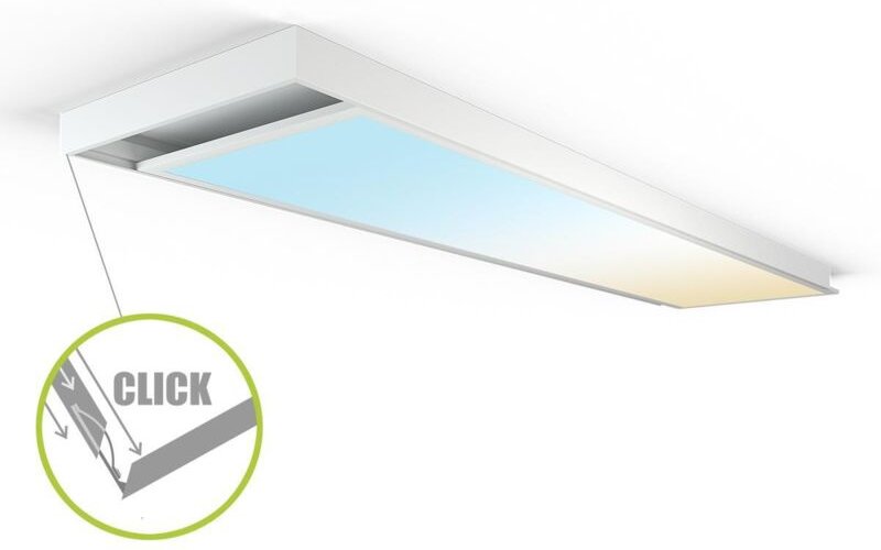 LED Panel Aufbaurahmen Click 160x40cm weiß Aufputz Montagerahmen