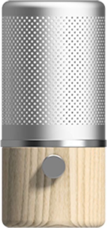 Jazz Zylindrische Tischlampe Esche, Flachweiß, Schalter am Lampenfuß 1x E27