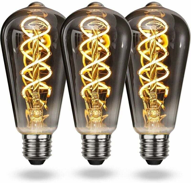 E27 Vintage-LED-Glühbirne, warmweiß, dimmbar, 4 W, weiches Licht, E27 Vintage-Glühbirne im Edison-Stil, geeignet für Woh...