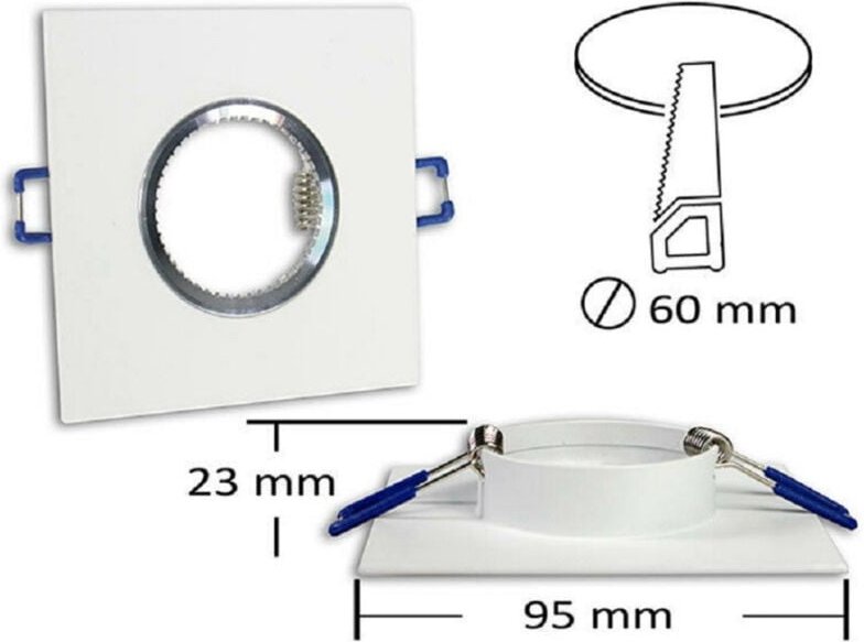 Trade Shop Traesio - Trade Shop - quadratischer einbaustrahlerhalter GU10 spotlight lichtunterstützung P9 spotlight halt...