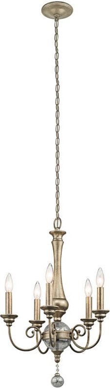 Rosalie - 5 Light Chandelier Gold Finish, E14 - Elstead
