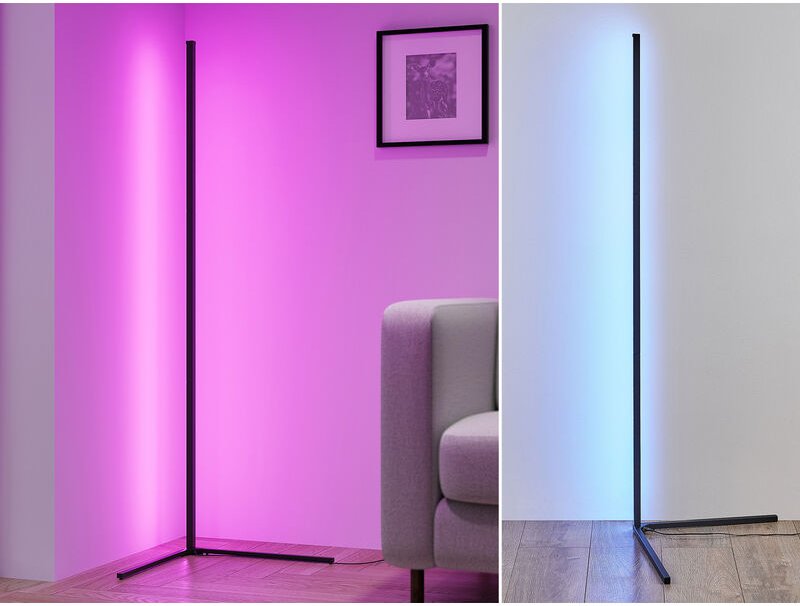 LED Stehleuchte LEVEL mit Fernbedienung, RGB & Sound Control, H: 141cm