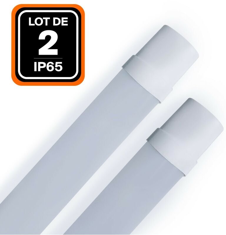 Europalamp - 2ER- led-lichtleisten 36W 120CM wasserdicht IP65 neutralweiss