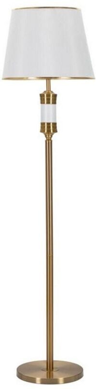 Stehlampe Grisaille, Bodenlicht, Lampe, Stehleuchte, 41x41 h160 cm, Weiß und Gold - Dmora