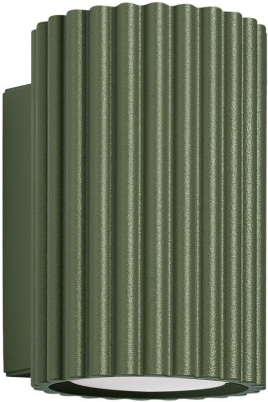 Wandlampe Aluminium 10 cm hoch Olivgrün GU10 Modern