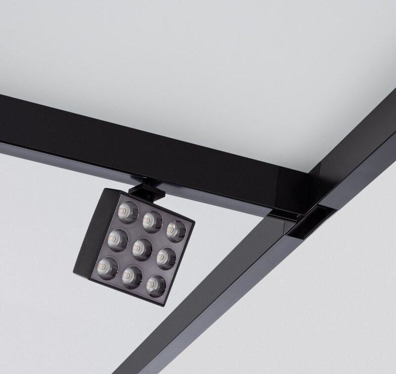 Thumbnail - Efectoled - LED-Strahler für Magnetschiene 20mm 15W Optic 48V Schwarz 3000K Warmweiß