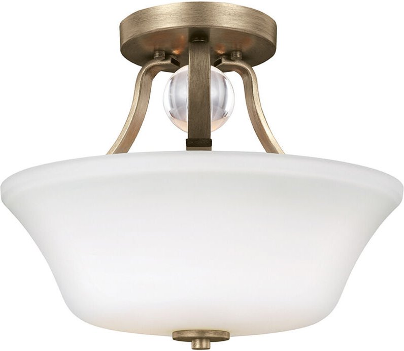 Thumbnail - Elstead - Evington - 2 Light Semi Flush Deckenleuchte Gold, E27