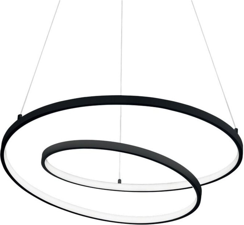 LED Dekorative Swirl Integrierte Pendelleuchte Schwarz, 3000K
