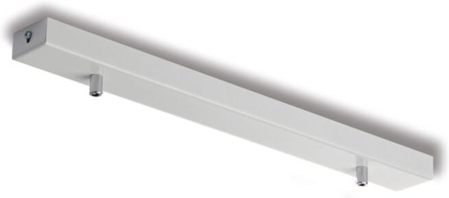 Bonetti Illumina - Rosone rettangolare multicavo in ferro bianco con 2 fori H.3 - L.50 x 5