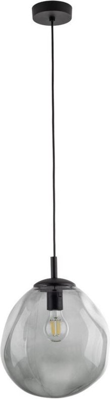TK Sol 25cm Globe Pendelleuchte Deckenleuchte Schwarz, Graphitglas 1xE27