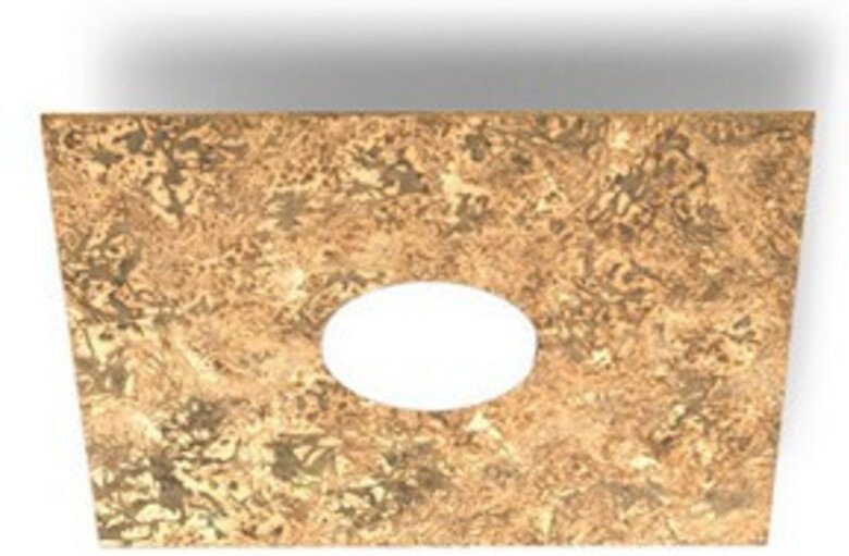 Kolarz - square - Lifestyle Metall Deckenleuchte - Vintage Gold Finish, 1x GX53