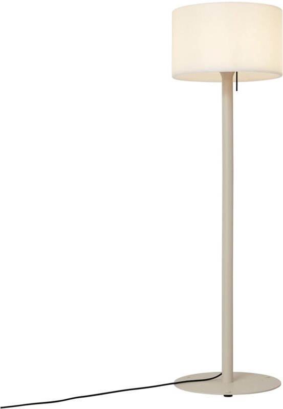 Skandinavische Außen-Stehleuchte Beige mit weißem Schirm IP44 - Mississippi