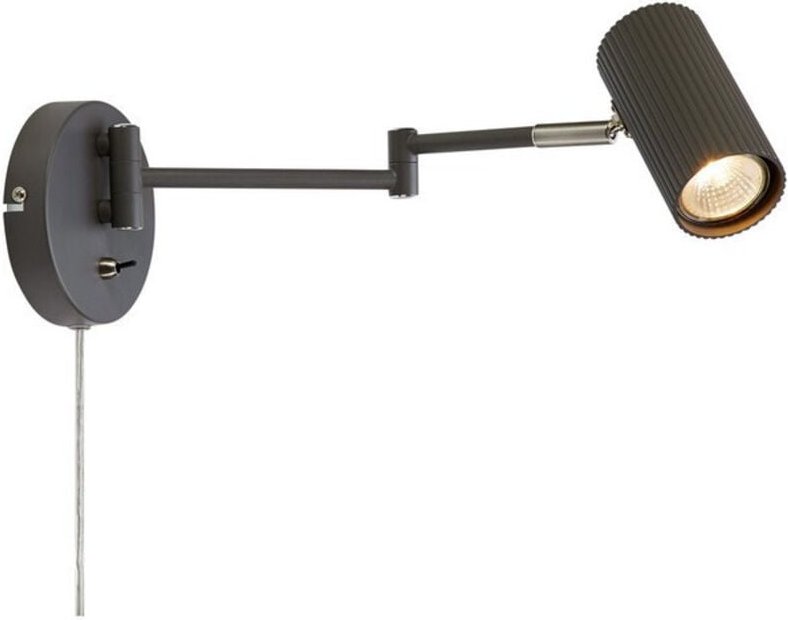 Costilla Lesewand-Flex-Arm 1 Helldunkelgrau, Satin-Nickel - Markslojd