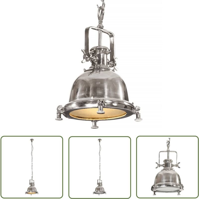 Pendelleuchte 29x29x153 cm Aluminium - Industrielle Lampe - Aluminium Pendelleuchte - Wohnzimmer Beleuchtung - Esszimmer...