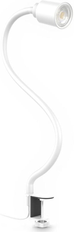 Klemmlampe - 5W, 400lm, LED, mit Stecker, dimmbar, Schwanenhals, warmweiß, weiß
