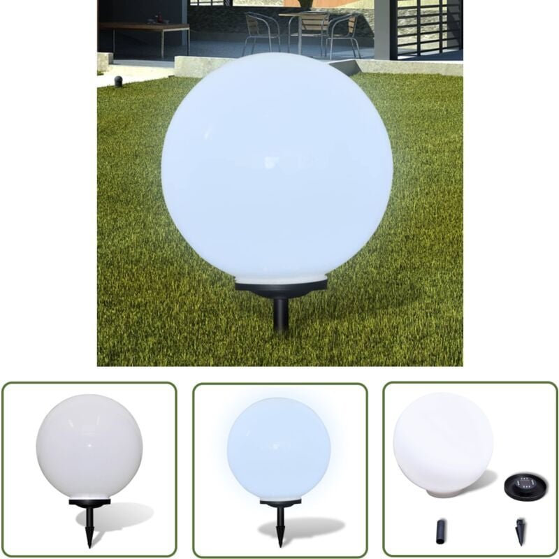 Wegeleuchte led 50 cm mit Erdspieß - LED-Lampe - Solarleuchte - Gartenbeleuchtung - Außenscheinwerfer - Wegleuchte - The...