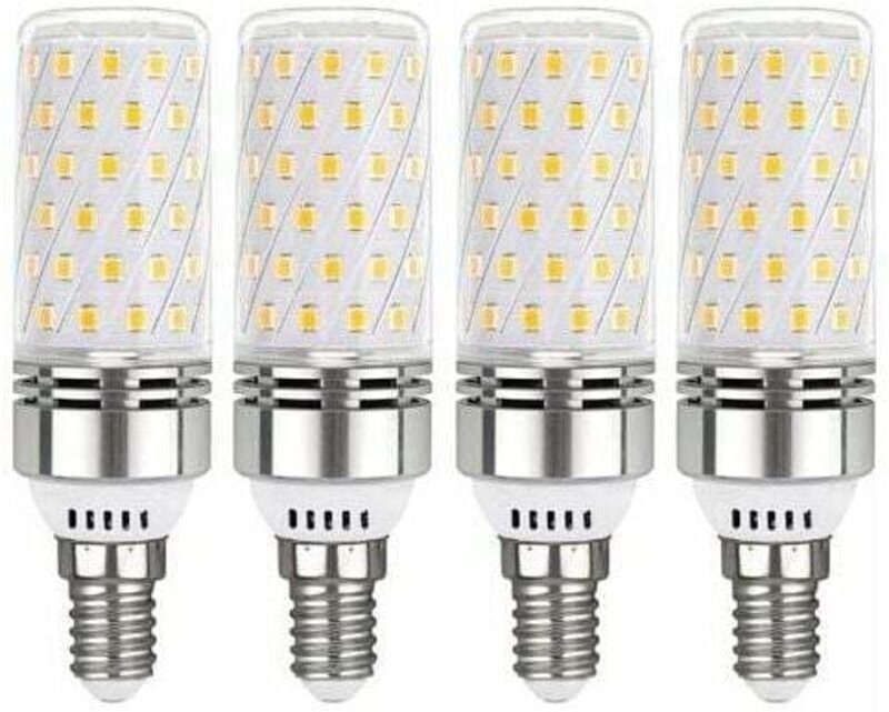 Qiyao - E14 LED-Glühbirne Warmweiß 3000 k, E14 LED-Glühbirnen 12 w, entspricht 100 w Glühlampe, 360°-Glühbirnen, Edison-...