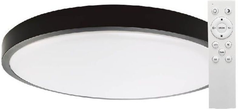 Runde LED-Deckenleuchte Andra 24W 3000K bis 6500K dimmbar Schwarz