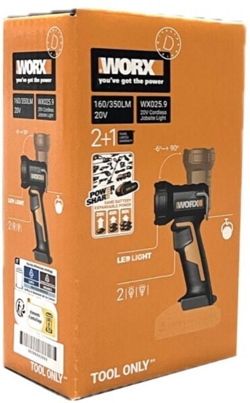 WORX WX025.9 20 V Akku LED-Taschenlampe"-"182841276