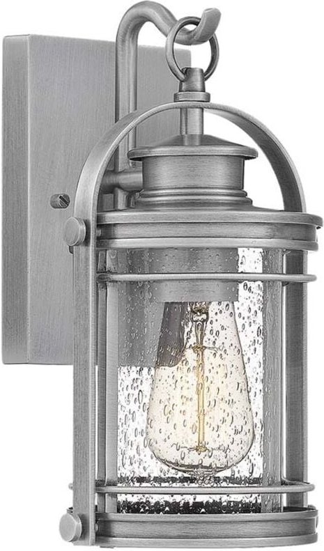 Elstead - Wandleuchte Außenlampe Wandlampe Gartenleuchte silber Glas IP44 1x E27H 28,9 cm