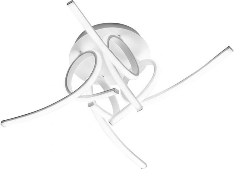 Gea Luce - Moderne LED-Deckenleuchte Tosca P4 60W 3200lm warmes Licht 3000K, skulpturales Design, satiniertes weißes Alu...