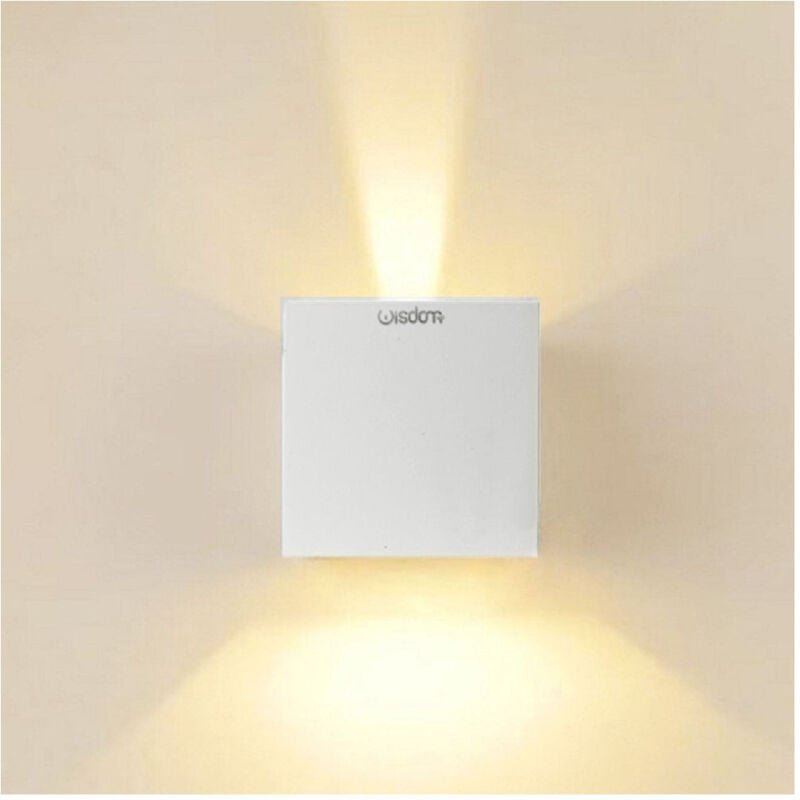 Trade Shop - applique led cubo lampada zu parete wisdom 6W 810LM regulable luce updown IP65 -