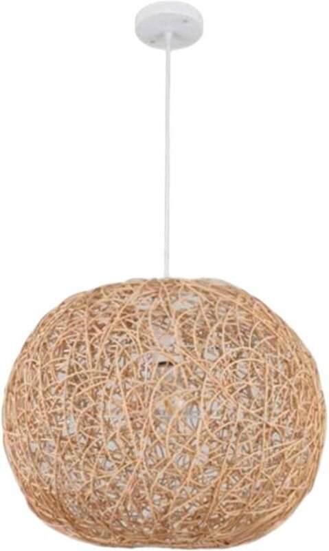 Kronleuchter aus geflochtenem Rattan fürs Schlafzimmer, Deckenleuchte aus geflochtenem Rattan, Pendelleuchte, Esszimmerl...