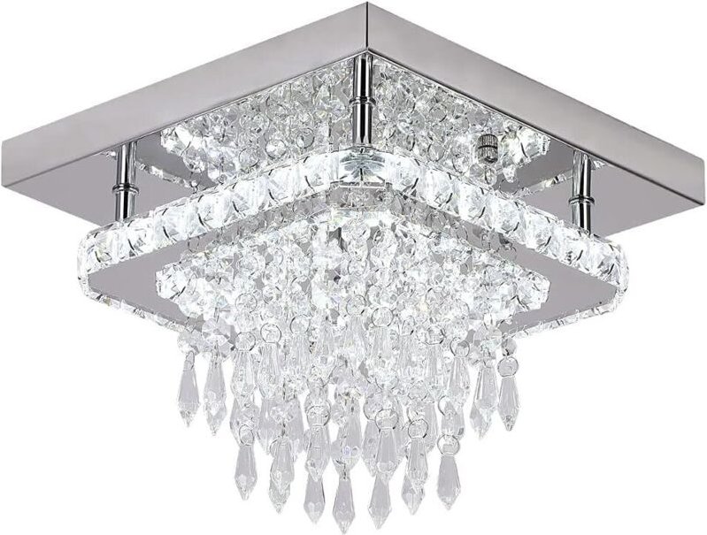 LED Deckenleuchte K9 Kristall Moderne Flush Mount Deckenlampe für Schlafzimmer Wohnzimmer Kinderzimmer Esszimmer Flur Ei...