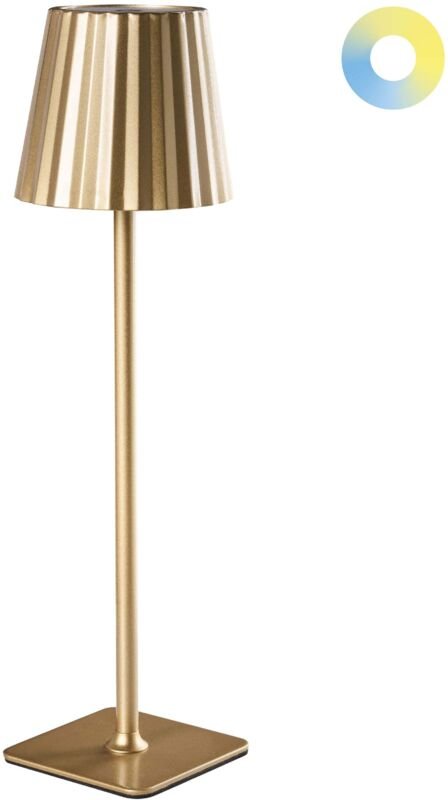Kabellose LED Tischlampe ABARO mit Dimmer Metall Gold