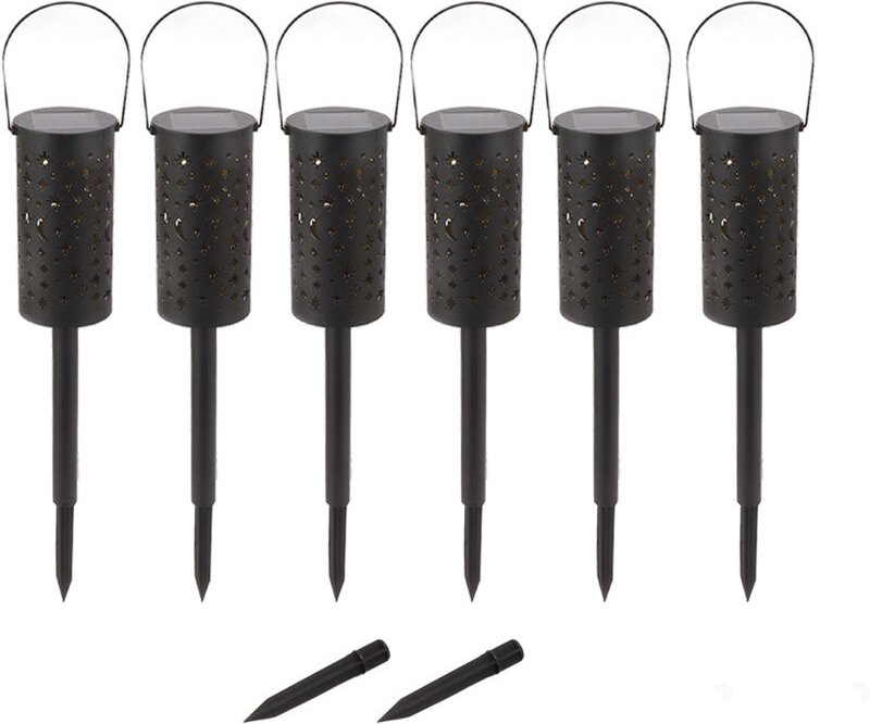 6 Sets led Solar Gartenlampe wasserdichtes Licht für Landschaft Sterne Moon Ground Plug Outdoor Rasenstraße - Eosnow