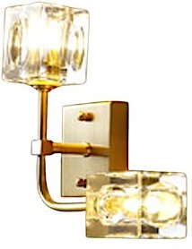 Cubicles W – moderne 2-Licht-Kristall-Wandleuchte