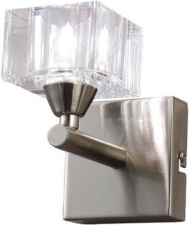 Inspired Mantra Cuadrax SN Cuadrax Wandleuchte 1 Licht G9, satiniertes Nickel