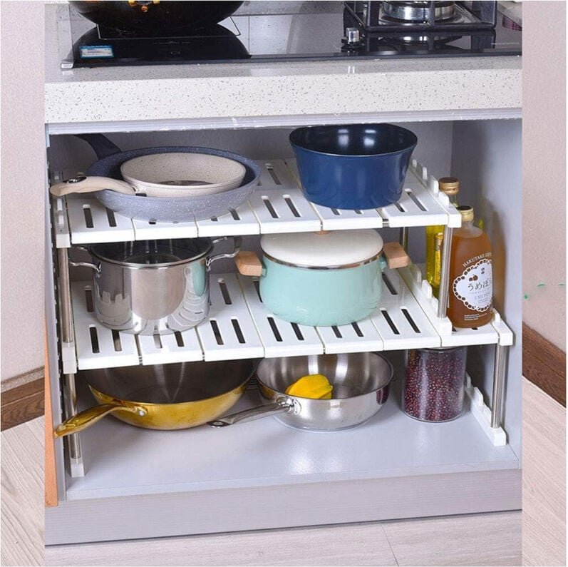 Trade Shop Traesio - Trade Shop - Stapelbares Regal, platzsparender Organizer, stapelbarer Möbelschrank, 65 x 24 x 30 -