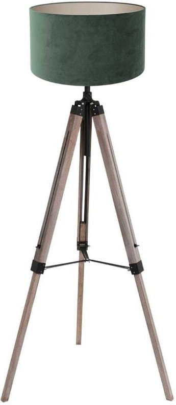 Mexlite - stehlampe - Triek - schwarz - holz veloursstoff - ø