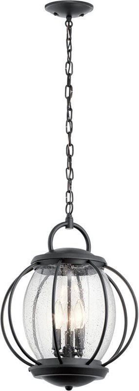 Elstead - Vandalia - 3 Light Medium Outdoor Deckenkette Laterne Schwarz, E14