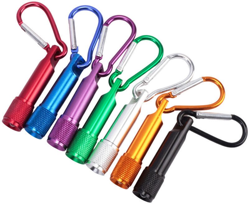 Set mit 14 Mini-Schlüsselanhänger-Taschenlampen – LED-Taschenlampe – Aluminium – Kleine, handliche Taschenlampe für Kind...