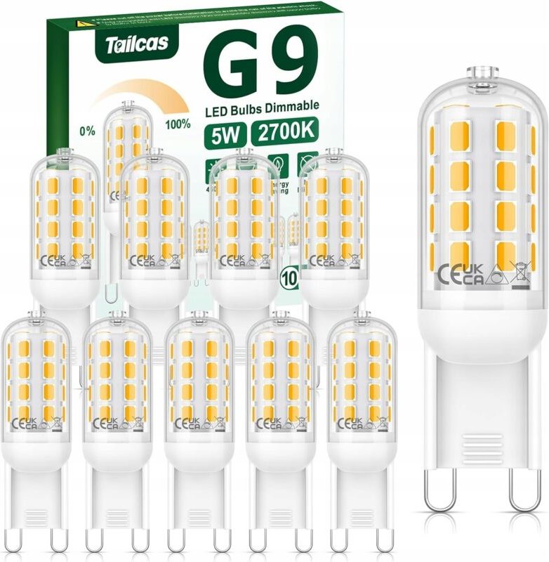 12x G9 LED 5W Rücklichtbirne 500lm Kaltweiß für Halogenlampen