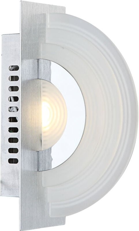 Wandlampe Wandleuchte Chrom Esszimmerleuchte silber 1 flammig led, Aluminium, 1x led, LxB 20x7 cm